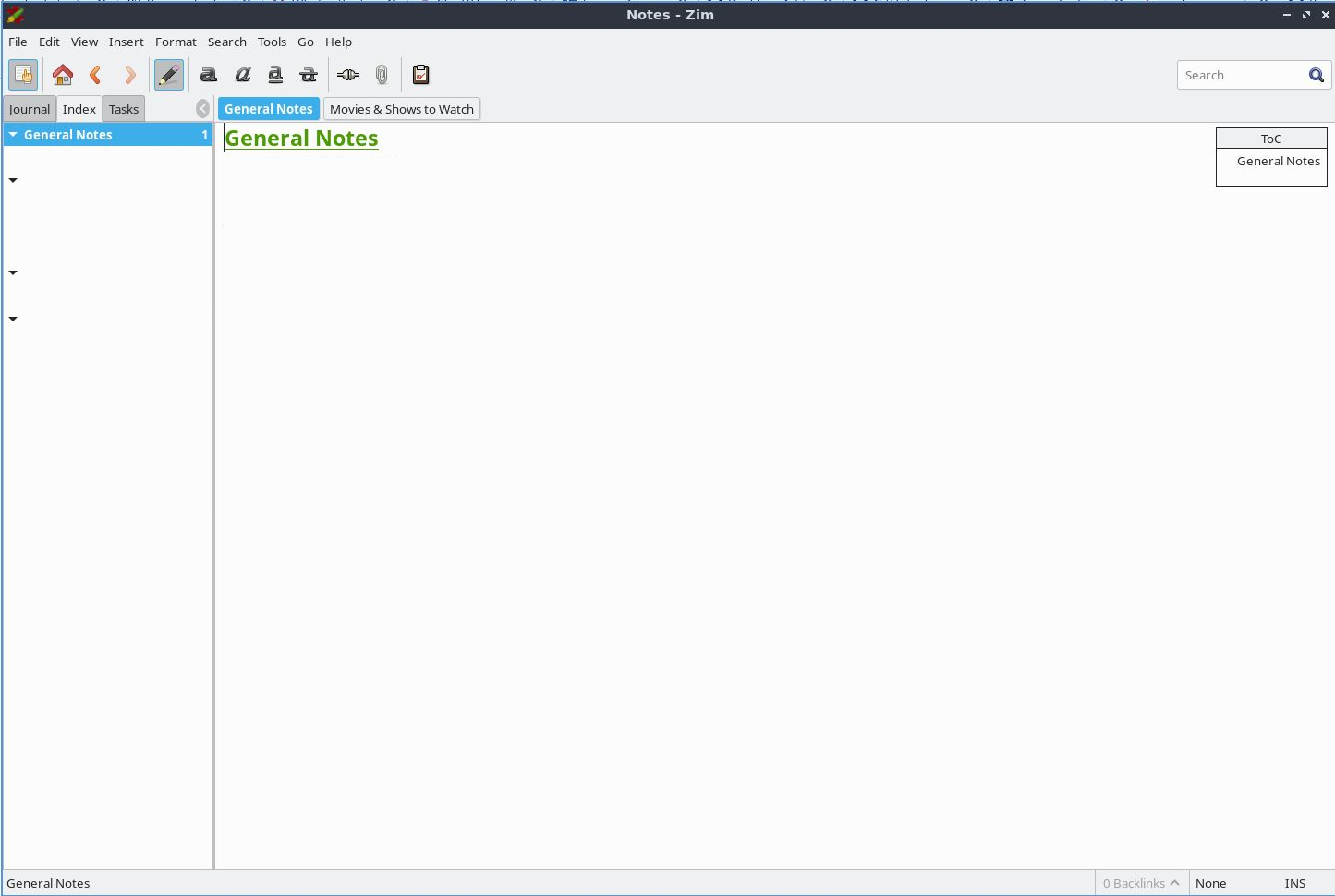 Zim User Interface